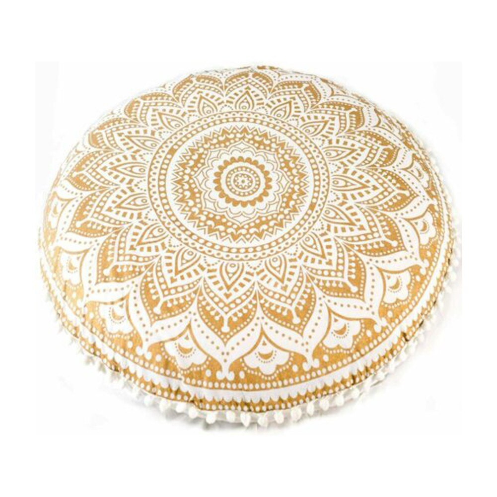 ANHOMERound Mandala Pattern Pillowcase Bohemian Cushion Cover Boho Floor Cushion Pillows Cover Case Home Decoration 43x43cm