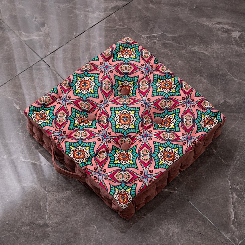 ANHOMESquare Bohemian Floor Cushion Pillow Mandala Velvet Indian Style for Yoga Living Room Balcony Kids Playing Room Party Decoration