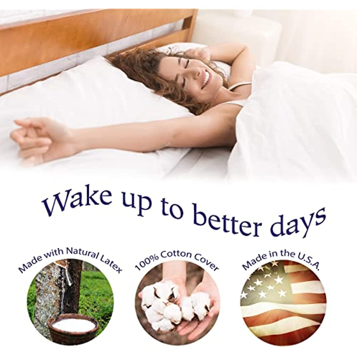 ANHOME Latex shredded medium medium double bed support bed pillow for sleeping, made in the USA