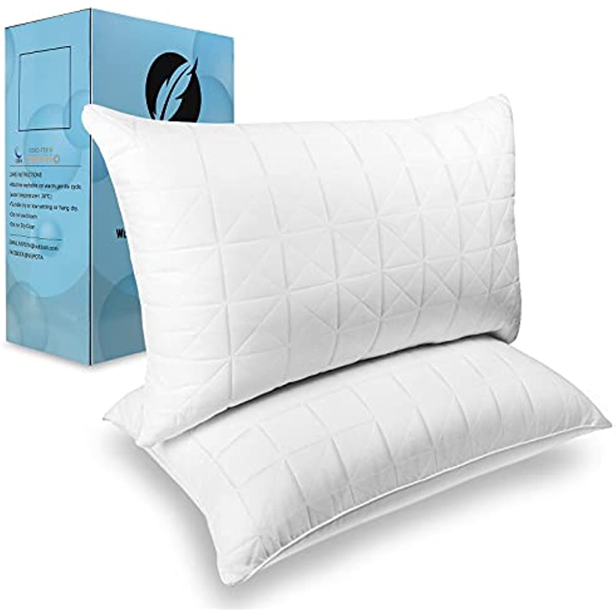 ANHOME Pillows Queen Size Set of 2, Queen Pillows 2 Pack 20 x 30, Cooling Side Sleeper Pillow Hotel Bed Pillows & Positioners, Hypoallergenic Bed Pillow for Sleeping Almohadas para Dormir Washable