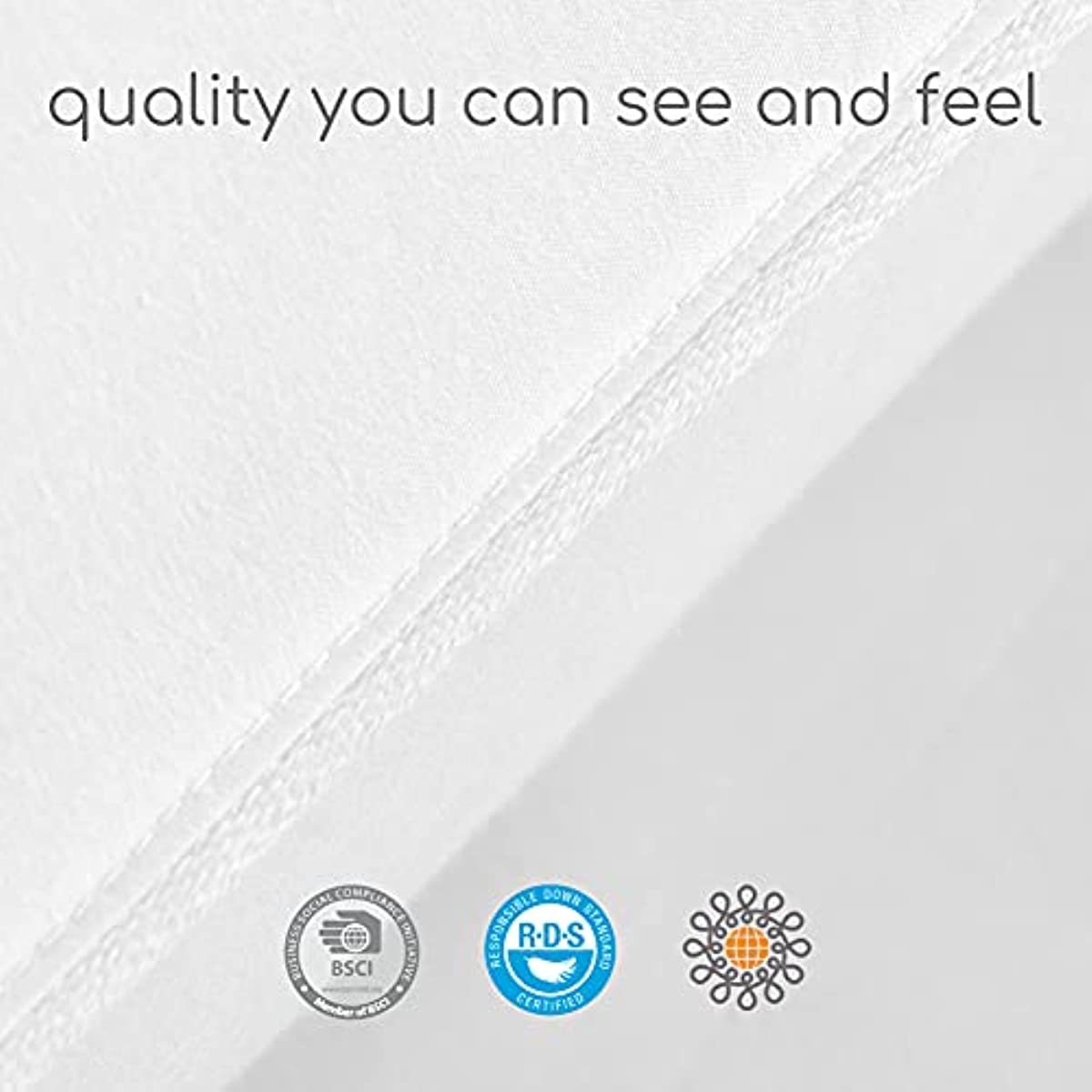 ANHOME Feather and down pillow, skin-friendly bed pillow 2-pack standard/medium double (50.80 cm x 71.12 cm)