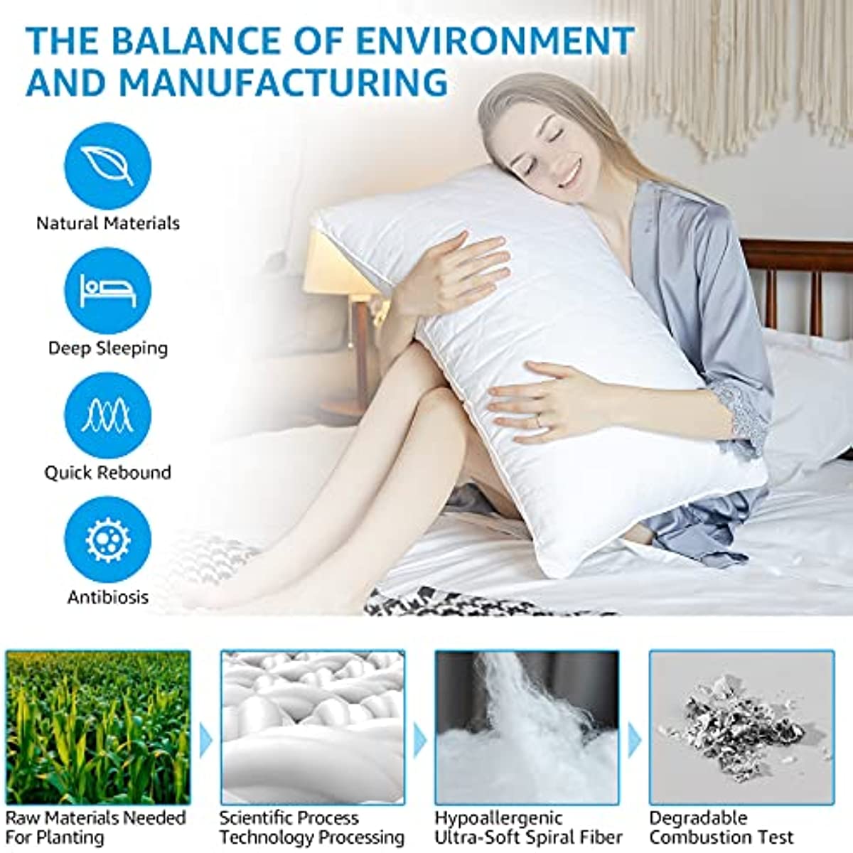 ANHOME Pillows Queen Size Set of 2, Queen Pillows 2 Pack 20 x 30, Cooling Side Sleeper Pillow Hotel Bed Pillows & Positioners, Hypoallergenic Bed Pillow for Sleeping Almohadas para Dormir Washable