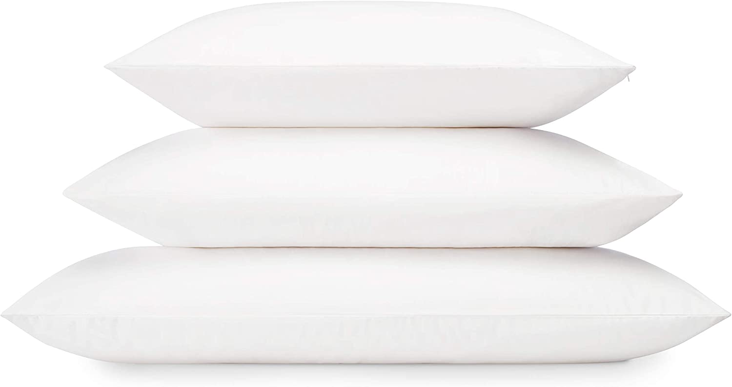 ANHOME Latex Medium Support Pillow, Luxury, 100% Cotton Satin, 400 Count Duvet Cover, Medium Double - Made in USA