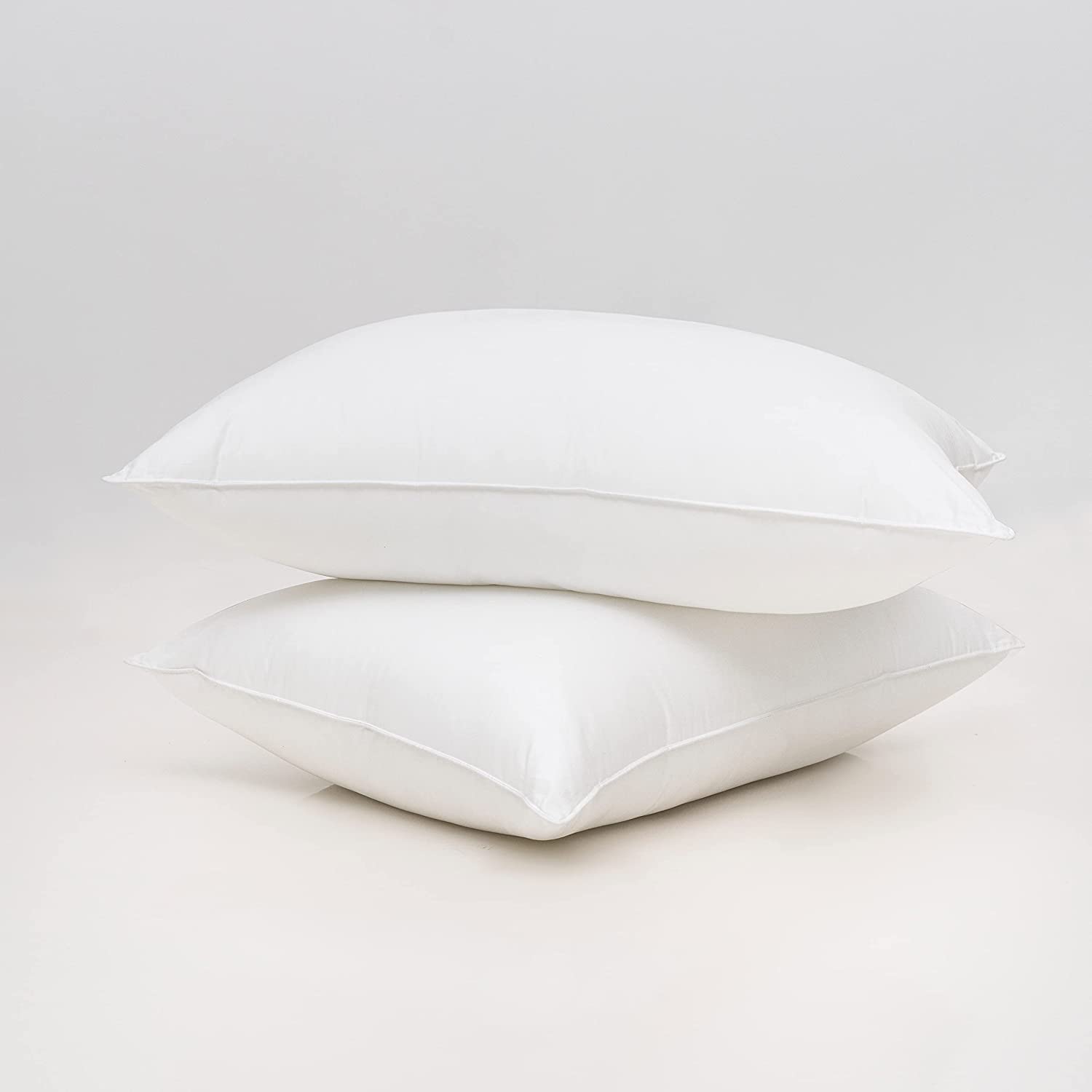 ANHOME Fluffy Bed Pillow for Sleeping 2 Pack Queen Size, Microfiber Filling Breathable Soft Supportive Pillow for Back, Stomach or Side Sleepers Cool Pillow 20x28 White (Queen)