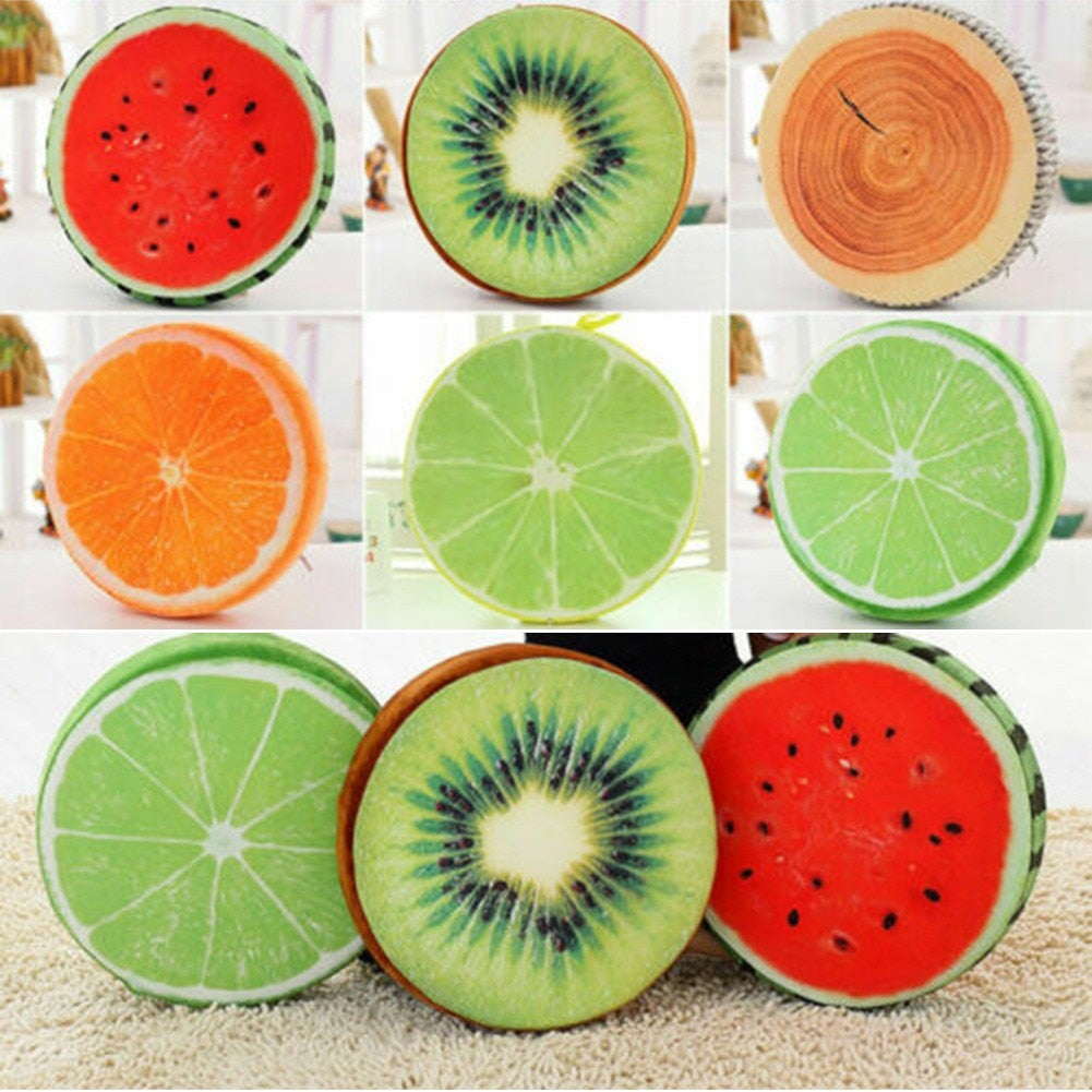 ANHOMENew Creative Fruit Seat Cushion Plush Sofa Bedroom Living Room Throw Pillow Garden Chair Cover Floor Round Shape Home Decoration