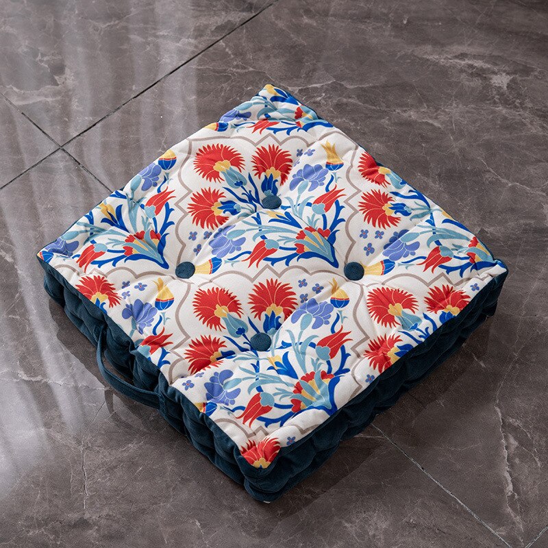 ANHOMESquare Seat Bohemian Cushion Mandala Floor Seat Cushion Velvet Yoga Pillow Japanese Tatami Mat for Reading Nook Party Decoration