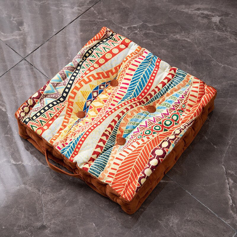 ANHOMESquare Seat Bohemian Cushion Mandala Floor Seat Cushion Velvet Yoga Pillow Japanese Tatami Mat for Reading Nook Party Decoration